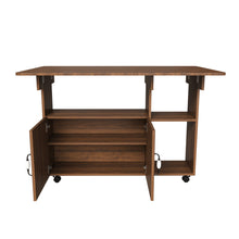 Load image into Gallery viewer, Multi Functional Folding Table With Storage Shelves And Wheels
