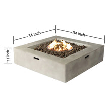 Load image into Gallery viewer, Outdoor Fire Pit Table - Natural / White
