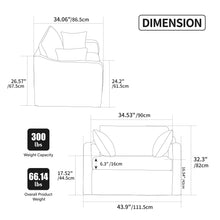 Load image into Gallery viewer, Farmhouse Accent Chair With 2 Bolster Pillows
