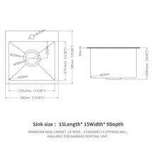 Load image into Gallery viewer, Topmount 16G Stainless Steel Kitchen Sink Deep Single Bowl - Gunmetal Black
