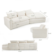 Load image into Gallery viewer, Modern Minimalist Modular Sectional Sofa With Deep Seats And Right Facing Chaise
