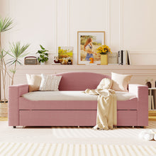 Load image into Gallery viewer, Upholstered Daybed With Storage Armrests, Trundle And Latest Integrated tooth Audio System
