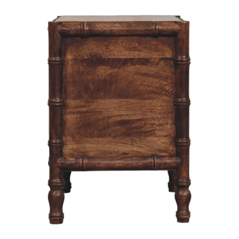23" Solid Wood One Drawer Nightstand - Brown