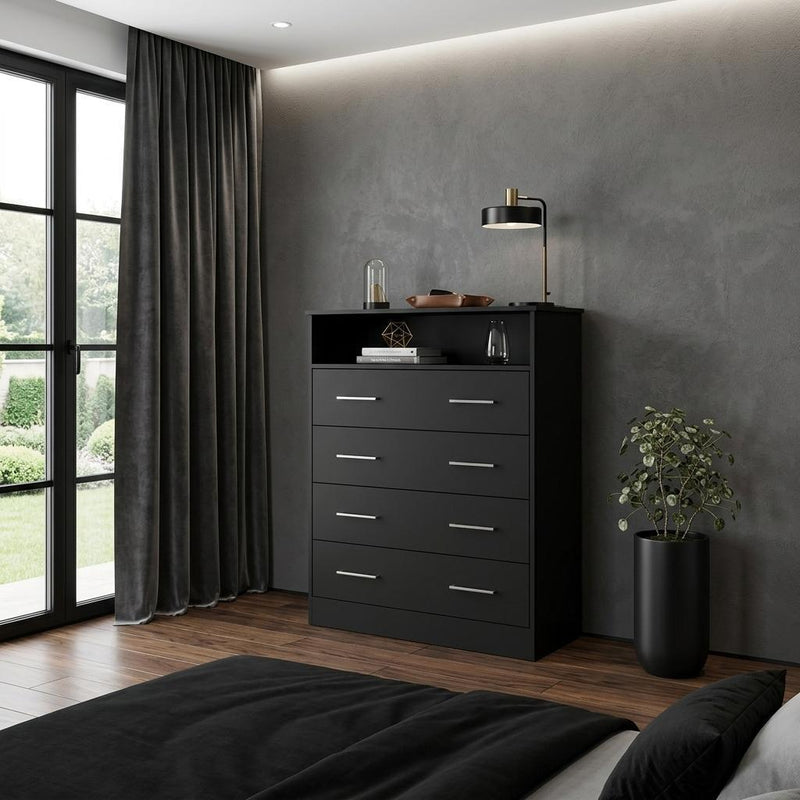 Four Drawer Dresser (737988) - Black