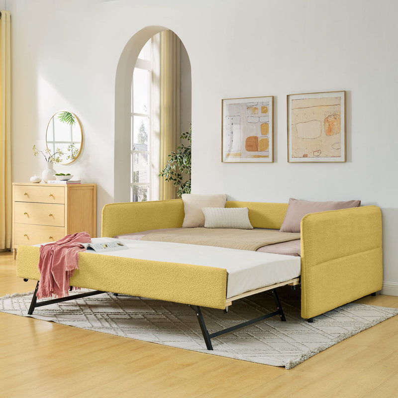 Upholstered Daybed With Pop Up Trundle