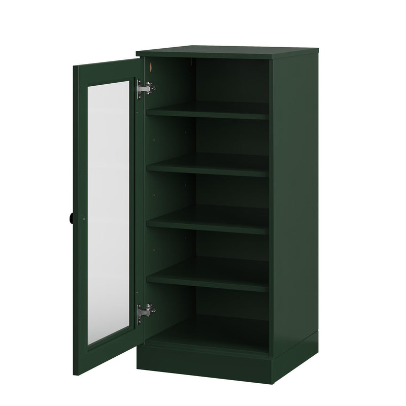 Ten Pair Solid Woodshoe Storage Cabinet (752252) - Green