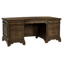 Load image into Gallery viewer, Stigham - 7 Drawer Executive Desk With Lockable File Cabinets - Oak
