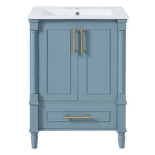 Load image into Gallery viewer, Bathroom Vanity With Ornate French Cylinder Legs, Soft Close Drawer
