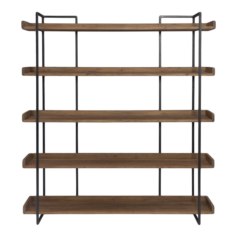 Five Tier Bookcase - Brown / Black