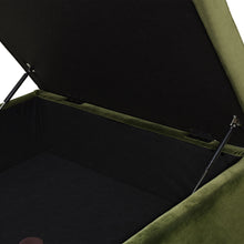 Load image into Gallery viewer, Knox - Square Storage Cocktail Ottoman - Olive Green

