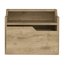 Load image into Gallery viewer, 15.7" x 13.3" x 12.9" One Drawer Faux Wood Floating Nightstand - Light Brown
