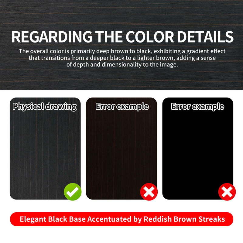 Compact Bathroom Vanity With Sink, Soft Close Door - Black Chestnut