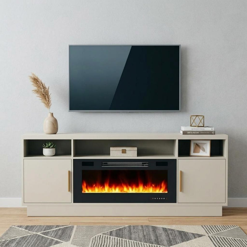 Fireplace TV Stand With Fireplace (734203) - Black