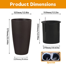 Load image into Gallery viewer, Tall Planters Set With Water Level Monitor And Auto Watering
