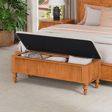 Load image into Gallery viewer, Storage Ottoman Bench For Living Room - Natural

