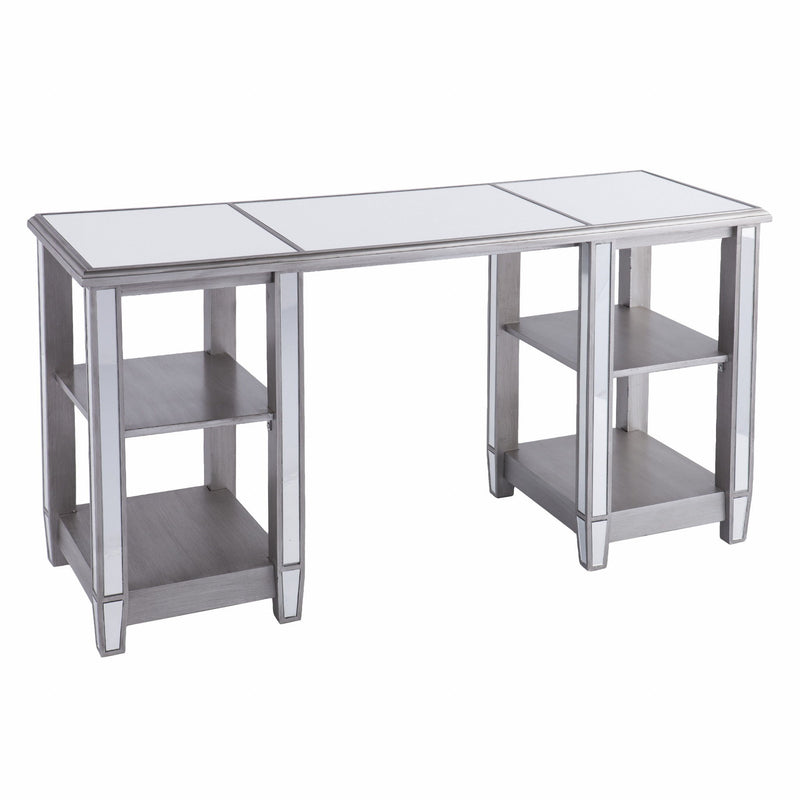 Mirrored Writing Desk - Silver