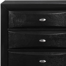 Load image into Gallery viewer, Solid Wood Mirrored Five Drawer Dresser - Black
