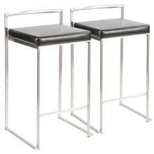 Load image into Gallery viewer, Fuji - Contemporary, Stackable Elegant Counter Stool (Set of 2)
