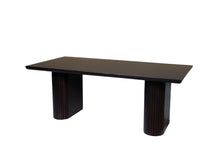 Load image into Gallery viewer, 82" Wood Double Pedestal Base Dining Table - Dark Brown
