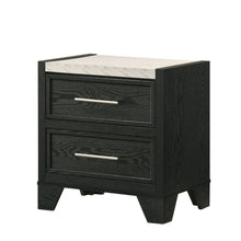 Load image into Gallery viewer, 2 Drawers Nightstand - Black / White
