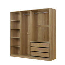Load image into Gallery viewer, Doorless Storage Wardrobe For Dedroom With Shelves And 3 Drawers
