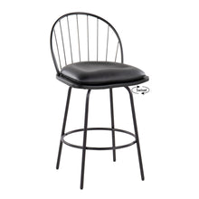 Load image into Gallery viewer, Riley - Claire Farmhouse Fixed Height Counter Stool With Swivel With Round Footrest (Set of 2)
