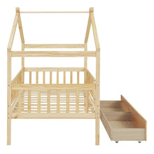 Load image into Gallery viewer, House Bed With 2 Drawers
