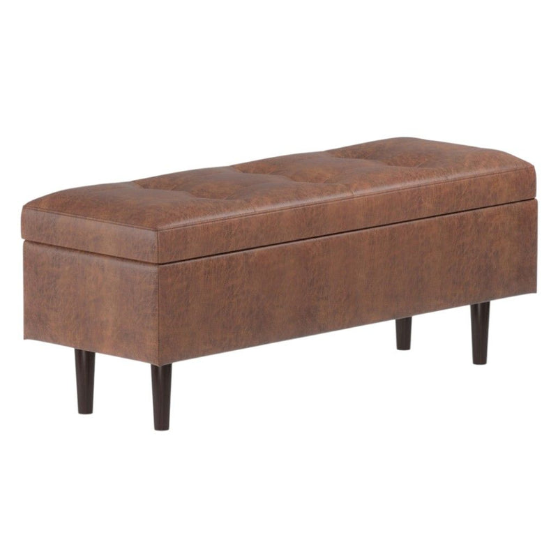 48" Upholstery Storage Ottoman - Brown