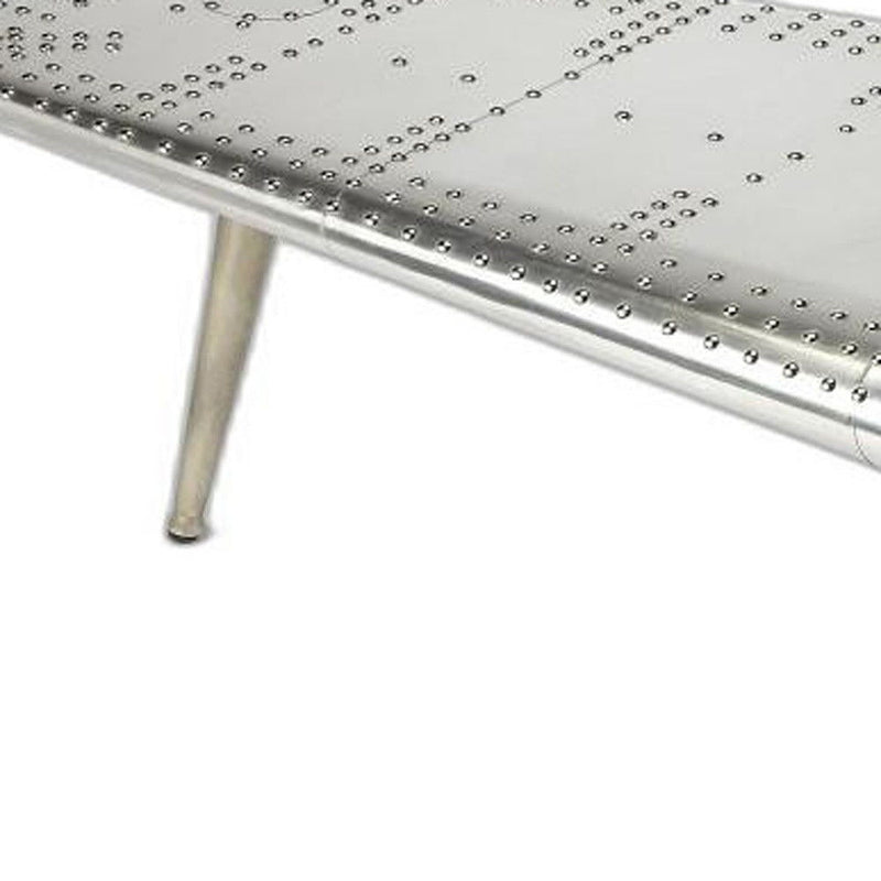 Aluminum And Metal Coffee Table - Silver