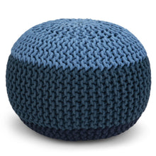 Load image into Gallery viewer, Nikki - Handcrafted Hand Knit Round Pouf
