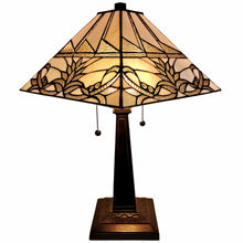 Load image into Gallery viewer, Metal Two Light Candlestick Table Lamp With White Empire Shade - Dark Brown
