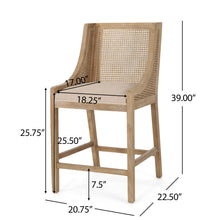 Load image into Gallery viewer, French Country Fabric Upholstered Counter Stools (Set of 2)
