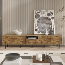 Load image into Gallery viewer, TV Stand, L Shaped Handle Entertainment Console With Storage - Natural
