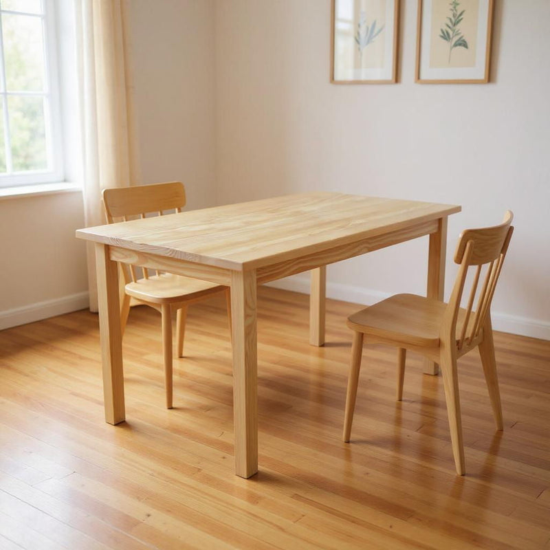 60" Solid Wood Dining Table - Natural