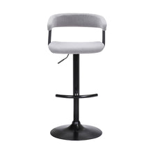 Load image into Gallery viewer, Fabric With Metal Swivel Adjustable Height Bar Chair (534474) - Light Gray And Black
