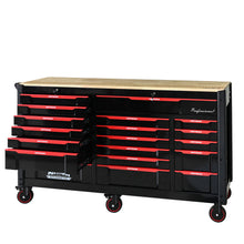 Load image into Gallery viewer, Heavy Duty Tool Cart With 19 Drawers, Tools Not Included, Mobile Storage For Workshop Or Laboratory - Black / Red
