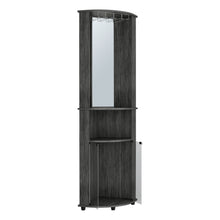 Load image into Gallery viewer, 75" Wood Ribbed Texturere Corner Bar Cabinet With Two Doors - Gray
