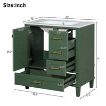 Load image into Gallery viewer, Bathroom Vanity, Modern Bathroom Cabinet With Sink Combo Set, Bathroom Storage Cabinet With A Soft Closing Door And 3 Drawers, Solid Wood Frame
