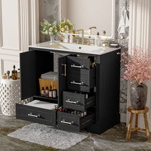 Load image into Gallery viewer, Traditional Bathroom Vanity With Soft Close Doors And Drawers
