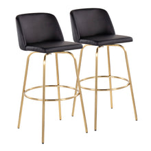 Load image into Gallery viewer, Toriano - Contemporary Fixed Height Barstool With Swivel And Round Footrest (Set of 2)
