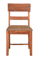 Load image into Gallery viewer, Upholstered Fabric Slat Back Dining Side Chairs (Set of 2) - Brown
