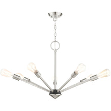 Load image into Gallery viewer, 20'' Seven Light Dimmable Chandelier With Shades - Nickel
