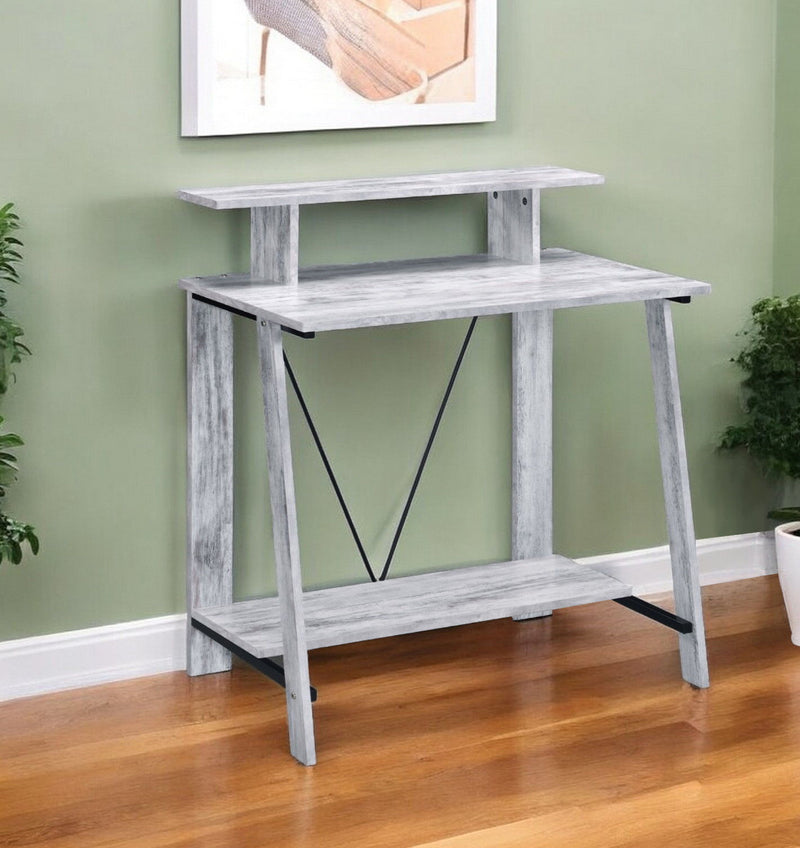 Writing Desk - Antiqued White