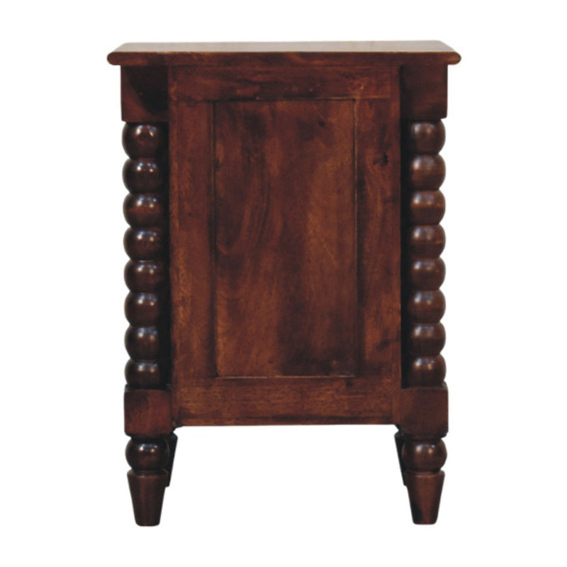 22" Solid Wood 2 Drawer Nightstand - Dark Brown