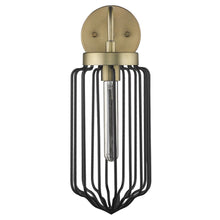 Load image into Gallery viewer, Metal Cage Wall Sconce - Gold / Black
