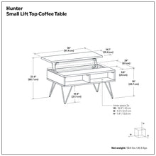 Load image into Gallery viewer, Hunter - Lift Top Coffee With Hidden Storage - Oak
