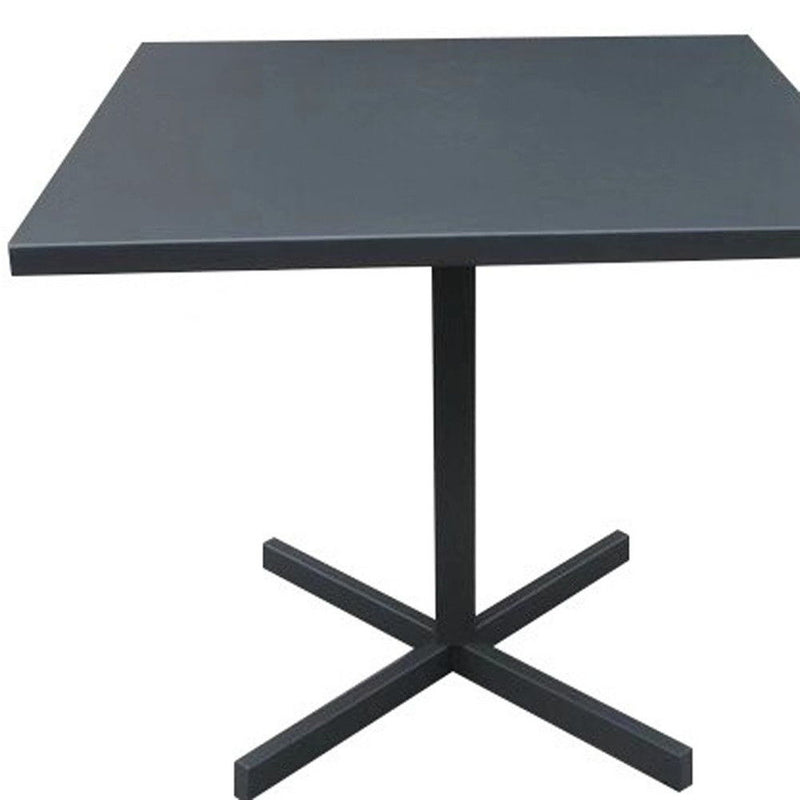 32" Square Aluminum Pedestal Base Dining Table - Gray