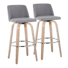 Load image into Gallery viewer, Toriano - Contemporary Fixed Height Barstool With Swivel &amp; Round Footrest (Set of 2)
