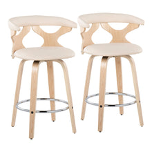 Load image into Gallery viewer, Gardenia - Mid Century Modern Fixed Height Counter Stool With Swivel (Set of 2)
