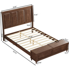 Load image into Gallery viewer, Sleigh Bed Frame With Tall Headboard And Storage Bench
